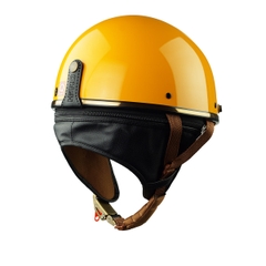 Mũ bảo hiểm nửa đầu HP PUG V1 – Màu Vàng Cam Bóng, Viền Da Cao Cấp, Chính Hãng HP Helmets