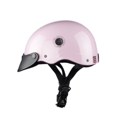 Mũ Bảo Hiểm Nửa Đầu HP02B Hồng Nhạt Bóng – Chính Hãng HPPRO Helmets