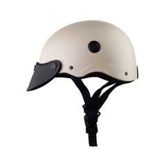 Mũ Bảo Hiểm Nửa Đầu HP02B – Màu Kem Nhám, Chính Hãng HPPRO