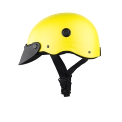 Mũ Bảo Hiểm Nửa Đầu HP02B Vàng Nhám – Lưỡi Trai Đen Cá Tính, Chính Hãng HPPRO