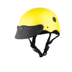 Mũ Bảo Hiểm Nửa Đầu HP02B Vàng Nhám – Lưỡi Trai Đen Cá Tính, Chính Hãng HPPRO