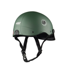 Mũ bảo hiểm nửa đầu HP02B xanh lính nhám – Chính hãng HPPRO Helmets