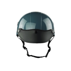 Mũ Bảo Hiểm Nửa Đầu HP02B Xanh Xi Măng Bóng – Chính Hãng HPPRO, Có Lưỡi Trai Đen