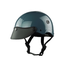 Mũ Bảo Hiểm Nửa Đầu HP02B Xanh Xi Măng Bóng – Chính Hãng HPPRO, Có Lưỡi Trai Đen