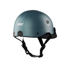 Mũ Bảo Hiểm Nửa Đầu HP02B Xanh Xi Măng Nhám – Chính Hãng HPPRO, Có Lưỡi Trai Đen