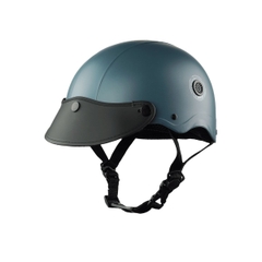 Mũ Bảo Hiểm Nửa Đầu HP02B Xanh Xi Măng Nhám – Chính Hãng HPPRO, Có Lưỡi Trai Đen