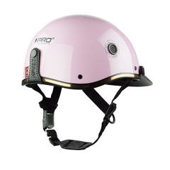 Mũ Bảo Hiểm Nửa Đầu HPRO HP03 – Màu Hồng Nhạt Bóng, Chính Hãng – Nhỏ Gọn, Thoáng Mát, An Toàn Chuẩn CR