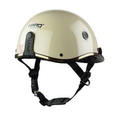 Mũ Bảo Hiểm Nửa Đầu HPRO HP03 – Màu Kem Bóng – Chuẩn Quatest, Dáng Đẹp, Đội Êm