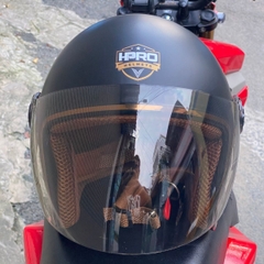 Mũ Bảo Hiểm 3/4 HP04K Có Kính – Màu Đen Nhám, Chính Hãng, Bảo Hành 24 Tháng