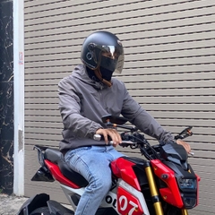 Mũ Bảo Hiểm 3/4 HP04K Có Kính – Màu Đen Nhám, Chính Hãng, Bảo Hành 24 Tháng