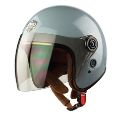 Mũ Bảo Hiểm 3/4 HP04K Có Kính – Màu Xám Xi Măng Bóng, Chính Hãng HPPRO