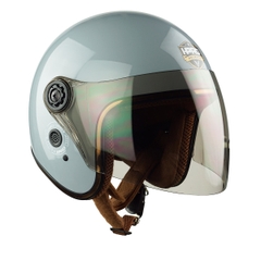 Mũ Bảo Hiểm 3/4 HP04K Có Kính – Màu Xám Xi Măng Bóng, Chính Hãng HPPRO