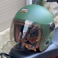 Mũ Bảo Hiểm 3/4 HP04K Có Kính – Màu Xanh Lính Nhám, Chính Hãng HPPRO