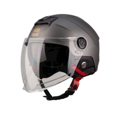 Mũ Bảo Hiểm Nửa Đầu 2 Kính Royal M289 – Màu Xám Titanium, Kính Âm Chống Chói, Chính Hãng Royal Helmet
