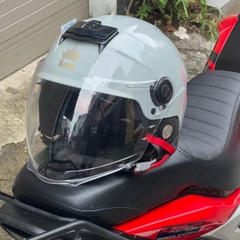 Mũ Bảo Hiểm Nửa Đầu 2 Kính Royal M289 – Màu Xám Xi Măng Bóng, Kính Âm Chống Chói, Nhựa ABS Nguyên Sinh
