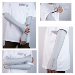 Ống Tay Chống Nắng SWAT X4 – Vải Thun Lưới Spandex Co Giãn, Dây Điều Chỉnh Bắp Tay, Sỏ Ngón Cái, Chống Nắng Và Thoáng Khí Cao Cấp