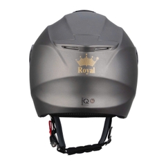 Mũ bảo hiểm 3/4 đầu Royal XH01 có kính – Màu Titanium nhám, chính hãng