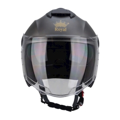 Mũ bảo hiểm 3/4 đầu Royal XH01 có kính – Màu Titanium nhám, chính hãng