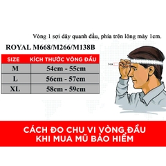 Mũ Bảo Hiểm Fullface Royal M266 2 Kính – Màu Trắng Bóng, Chính Hãng