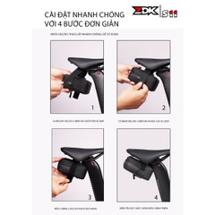 Túi Gắn Cọc Yên Xe Đạp ZDK S11 | Vải Oxford Chống Nước – Nhỏ Gọn Tiện Lợi