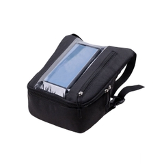 Túi Grab Treo Đầu Xe Máy Dọc – Cảm Ứng Mượt, Kết Nối Dây Sạc, 2 Ngăn Tiện Lợi Cho Shipper