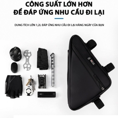 Túi Treo Xe Đạp ZDK S2 Chính Hãng – Thiết Kế Tam Giác, Kháng Nước, Dây Dán Velcro Cố Định Chắc Chắn