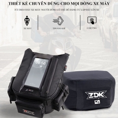 Túi Treo Đầu Xe Máy ZDK K3 Đựng Điện Thoại, Cảm Ứng Mượt, Ngăn Rộng 10L, Có Cổng Sạc