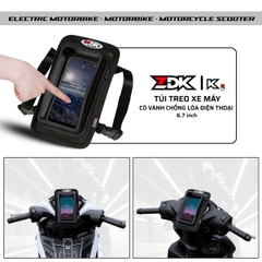 Túi treo đầu xe máy ZDK K5 chống lóa - đựng điện thoại 6.7 inch, chống nước nhẹ, cảm ứng mượt