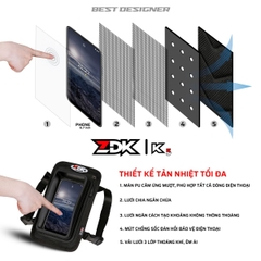 Túi treo đầu xe máy ZDK K5 chống lóa - đựng điện thoại 6.7 inch, chống nước nhẹ, cảm ứng mượt