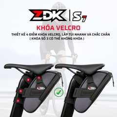 Túi Treo Yên Xe Đạp ZDK S7 Chính Hãng – 2L Dung Tích Rộng, Chống Nước, 4 Điểm Velcro Cố Định Siêu Chắc