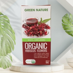 Trà Hoa Bụp Giấm/ Hoa Cúc La Mã nguyên bông hữu cơ Green Nature 100g