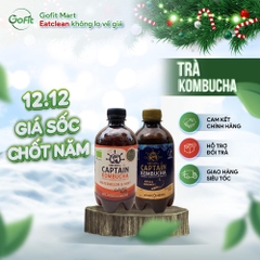 Gutsy Captain - Trà Kombuca hữu cơ, chai 400ML, tốt cho hệ tiêu hoá và làn da - Chính Ngạch Từ Bồ Đào Nha