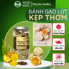 Bánh gạo lứt kẹp thơm Sen Foods - Chua ngọt thơm ngon, Giàu chất xơ, Healthy, Eat clean, Thuần chay (150g) - Bánh kẹo Tết