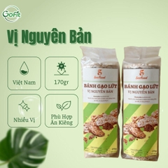 Bánh gạo lứt SEN FOOD ăn kiêng, bánh gạo lức nguyên hạt 3 vị: nguyên bản, yến mạch, muối hồng