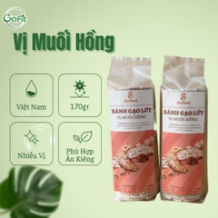Bánh gạo lứt SEN FOOD ăn kiêng, bánh gạo lức nguyên hạt 3 vị: nguyên bản, yến mạch, muối hồng