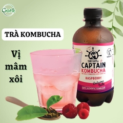Gutsy Captain - Trà Kombuca hữu cơ, chai 400ML, tốt cho hệ tiêu hoá và làn da - Chính Ngạch Từ Bồ Đào Nha