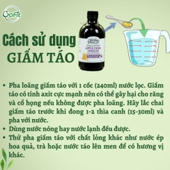 Barnes - Giấm Táo Mật Ong Manuka chai 500ML Barnes Naturals Manuka, Tonic, Hữu Cơ
