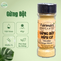 Bộ Gia Vị Bột Farmers' Organic Vipep Hũ Thủy Tinh 40g - Gừng, Nghệ, Quế