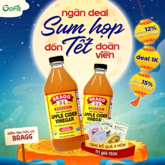 [CHÍNH HÃNG - 4 QUÀ] Giấm Táo Hữu Cơ Bragg/Milano Có Giấm Cái 473ml, 946ml