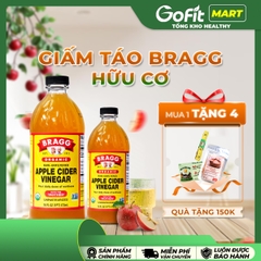 [CHÍNH HÃNG - 4 QUÀ] Giấm Táo Hữu Cơ Bragg/Milano Có Giấm Cái 473ml, 946ml