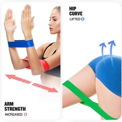 Combo 5 dây đàn hồi kháng lực miniband chuyên tập mông, 5 mức kháng lực