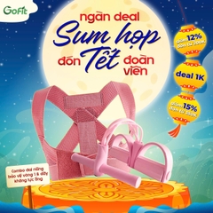 COMBO Dây kéo 6 ống tập cơ bụng và đai chống gù lưng bảo vệ vòng 1, định hình khi tập yoga, gym