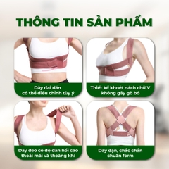 Đai Bảo Vệ Vòng 1, Đai Nâng Ngực Nữ,  Chống Gù Lưng Nam Nữ  Có Nẹp Chỉnh Cột Sống