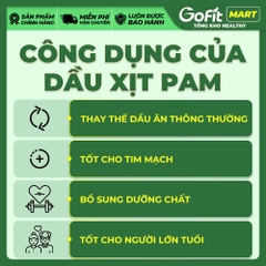Dầu Ăn Dạng Xịt, Dầu Pam, Olive, Gofit Mart