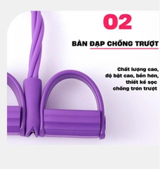 Dây kéo đàn hồi 6 ống, Dụng cụ tập Gym, Tập Cơ Bụng Tại Nhà, Kéo Tay cho nam nữ tập thể hình