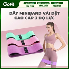 Dây kháng lực miniband vải dệt cao cấp - kháng lực tập mông, tập yoga , tặng kèm túi lưới