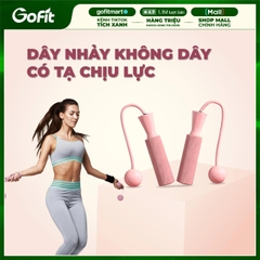 Dây nhảy không dây có tạ chịu lực, dây nhảy tập gym tại nhà tay cầm xốp êm ái