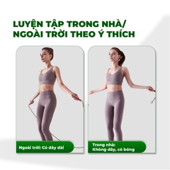 Dây Nhảy Thể Lực Đếm Số Kèm Dây 4 in 1, Tập Nhảy Tập Thể Dục Cao Cấp Có Kèm Tạ Cho Nam Nữ