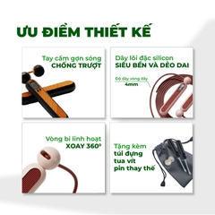 Dây Nhảy Thể Lực Đếm Số Kèm Dây 4 in 1, Tập Nhảy Tập Thể Dục Cao Cấp Có Kèm Tạ Cho Nam Nữ