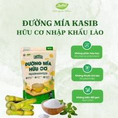 Đường Mía Hữu Cơ Kasib 1kg - Chuẩn Organic, Ngọt Tự Nhiên, Tốt Cho Sức Khỏe, Không Tẩy Trắng